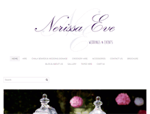 Tablet Screenshot of nerissaeveweddings.com
